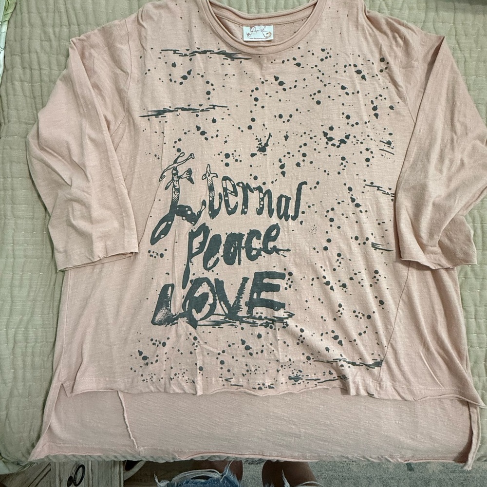 NWOT Paper Lace Boho Tee